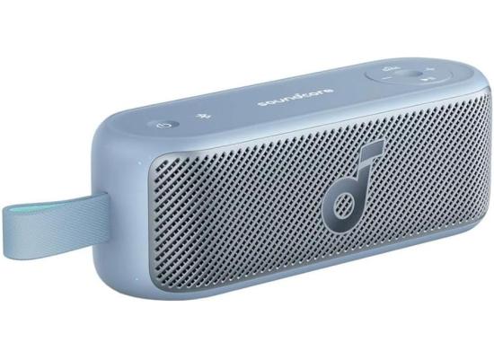 Anker Soundcore Motion 100 Portable Wireless Bluetooth Speaker, 20W Dual Full-Range Drivers, Built-In Strap, 12-Hour Playback, BassUp Technology, IPX7 Waterproof, Customizable 9-Band EQ - Blue